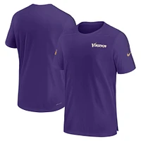 T-shirt Nike violet Minnesota Vikings 2024 Sideline Coach UV Performance pour homme