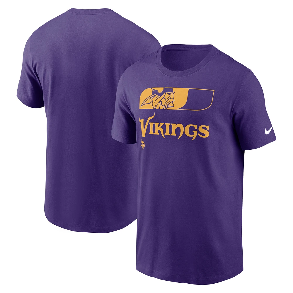 T-shirt essentiel Nike violet Minnesota Vikings Air pour homme