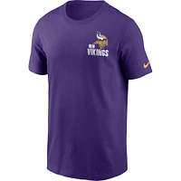 T-shirt essentiel Nike Minnesota Vikings Blitz pour homme, violet