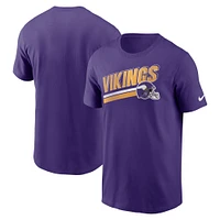 T-shirt pour homme Nike Minnesota Vikings Essential Blitz Lockup pourpre