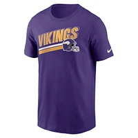 T-shirt pour homme Nike Minnesota Vikings Essential Blitz Lockup pourpre