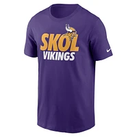 T-shirt violet Nike pour hommes Minnesota Vikings Hometown Collection Skol