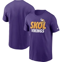 T-shirt violet Nike pour hommes Minnesota Vikings Hometown Collection Skol