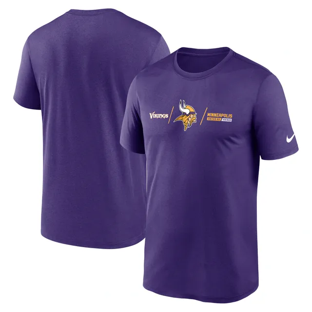 Men's Nike Purple Minnesota Vikings Sideline Playbook Travel Legend  Performance Long Sleeve T-Shirt