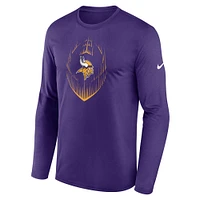 Men's Nike Purple Minnesota Vikings Icon Legend Performance Long Sleeve T-Shirt
