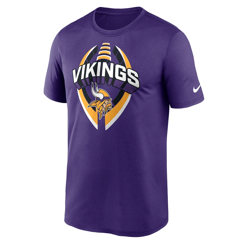 T-shirt Nike violet pour homme, Legend Icon Performance des Vikings du Minnesota