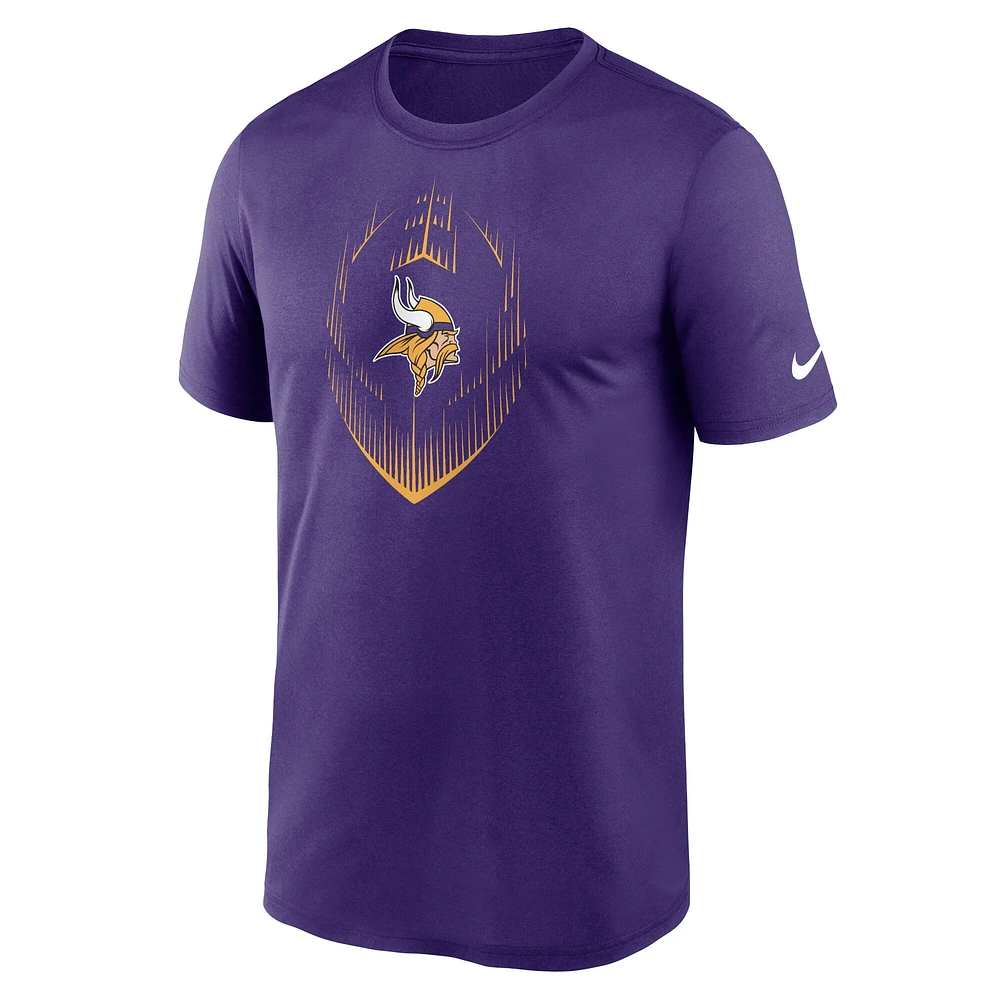 T-shirt Nike violet Minnesota Vikings Primetime Legend Icon Performance pour homme