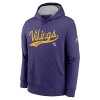 Men's Nike Purple Minnesota Vikings Rewind Club Logo Pullover Hoodie