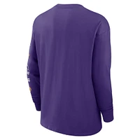 T-shirt à manches longues Nike violet Minnesota Vikings Rewind Heavy Max 90 poches pour hommes