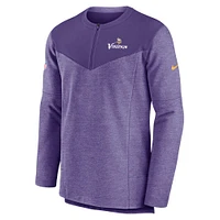 Men's Nike Purple Minnesota Vikings Sideline Lockup Performance Quarter-Zip Top
