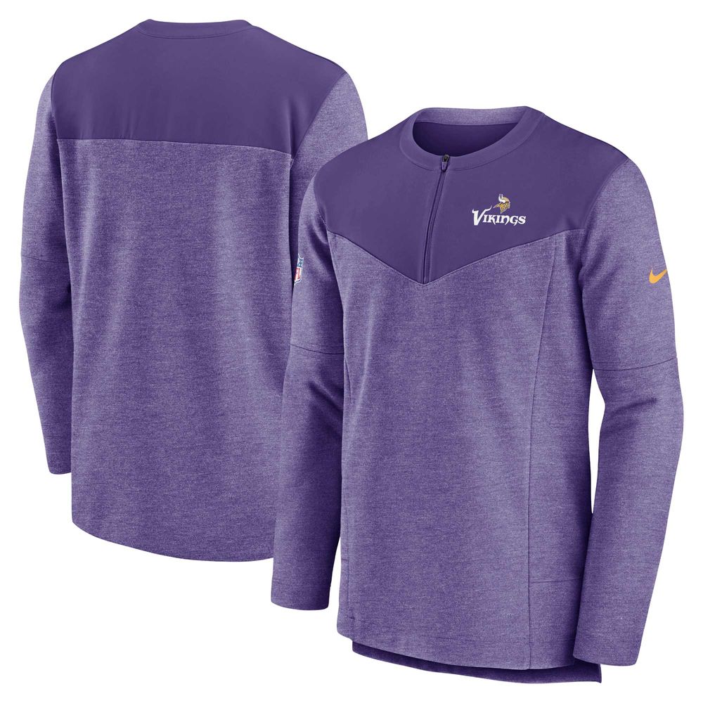 Men's Nike Purple Minnesota Vikings Sideline Lockup Performance Quarter-Zip Top