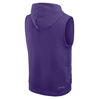 Men's Nike Purple Minnesota Vikings Sideline Performance Sleeveless Pullover Hoodie