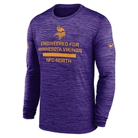 Men's Nike Purple Minnesota Vikings Sideline Velocity Performance Long Sleeve T-Shirt