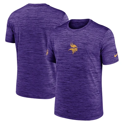 T-shirt Nike violet pour homme, coupe Sideline Velocity Performance des Minnesota Vikings