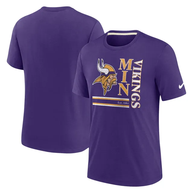 Lids Minnesota Vikings Nike Tri-Blend Raglan Athletic Long Sleeve