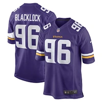 Maillot de joueur jeu Nike Ross Blacklock violet pour hommes des Vikings du Minnesota