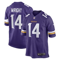 Maillot de joueur jeu Nike Ryan Wright pour hommes des Vikings du Minnesota, violet