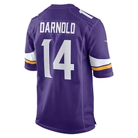 Maillot de match l'équipe Nike Sam Darnold violet des Vikings du Minnesota pour hommes