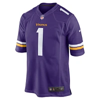 Maillot de match l'équipe Nike Shaquill Griffin violet des Minnesota Vikings pour hommes