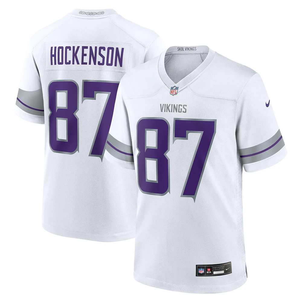 Nike T.J. pour hommes Maillot de joueur jeu alternatif des Vikings du Minnesota, Hockenson, blanc