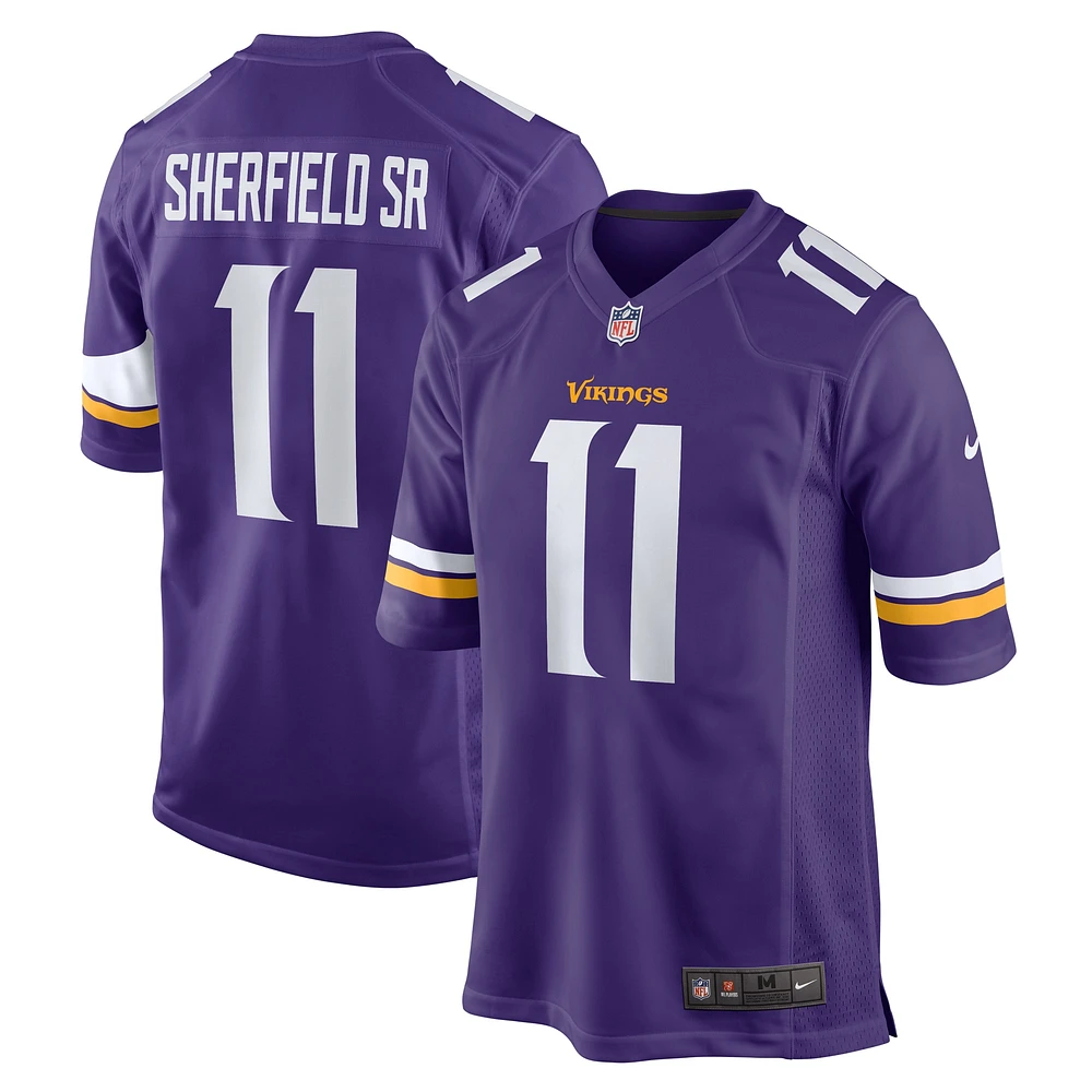 Maillot de match Nike Trent Sherfield Sr. violet des Minnesota Vikings pour hommes