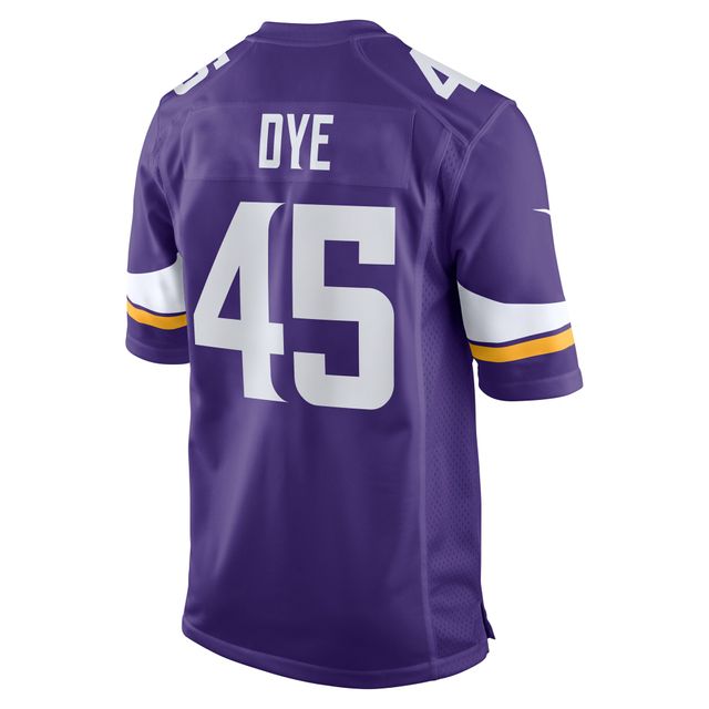 Maillot de match Nike Troy Dye violet des Minnesota Vikings pour hommes