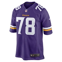 Maillot de match Nike Walter Rouse pour homme des Vikings du Minnesota, violet