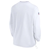 Coupe-vent à manches longues et col en V avec logo rétro 2024 des Minnesota Vikings de Nike pour homme, blanc