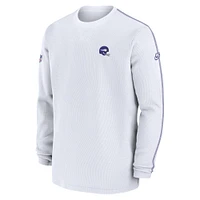 Men's Nike White Minnesota Vikings Alternate Logo Coach Long Sleeve Top