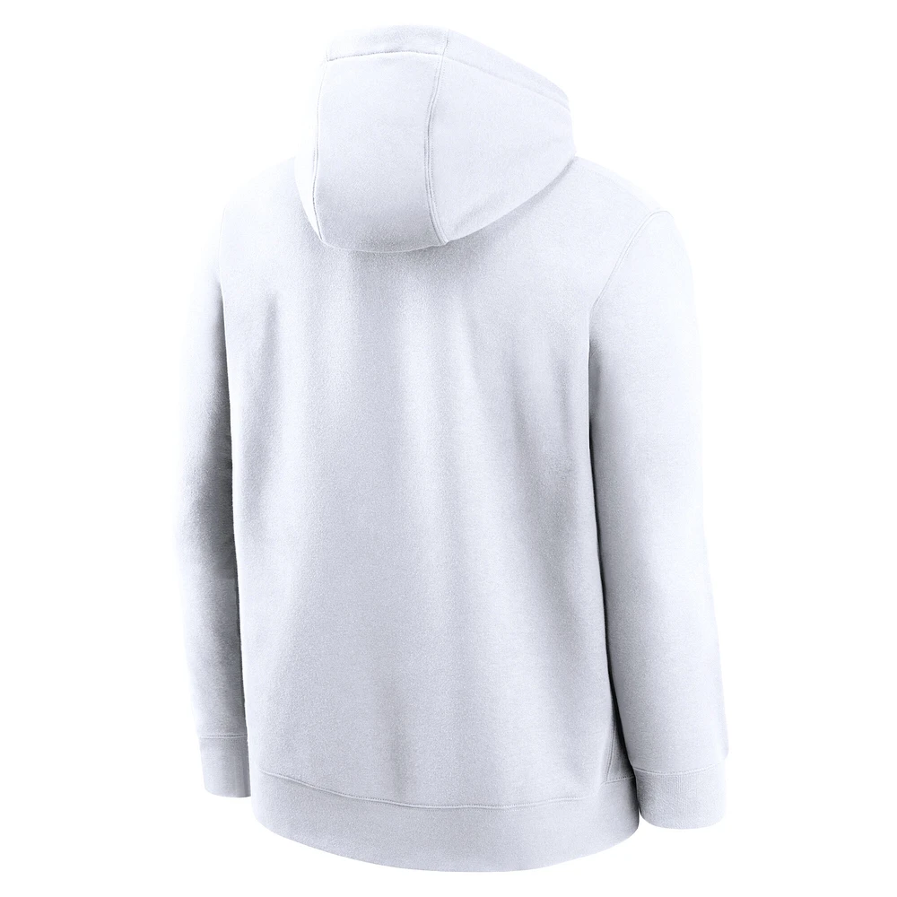 Sweat à capuche en polaire blanc Minnesota Vikings Club pour homme Nike