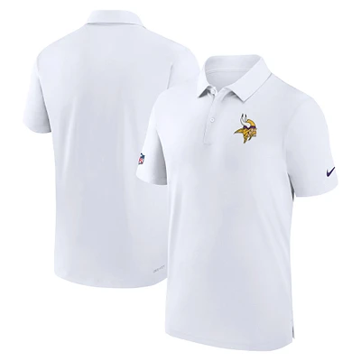 Polo de performance Nike pour hommes, Minnesota Vikings Sideline Coaches, blanc