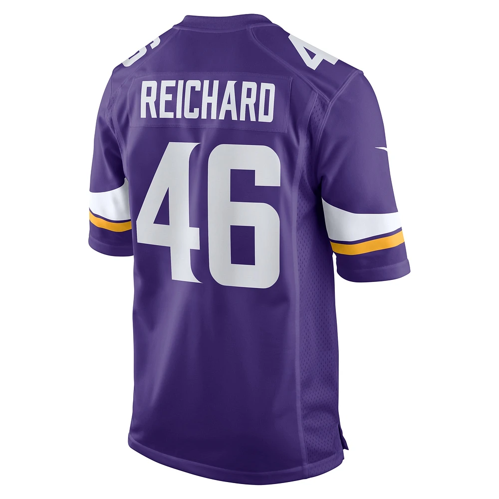 Maillot de match Nike Will Reichard violet des Minnesota Vikings pour hommes