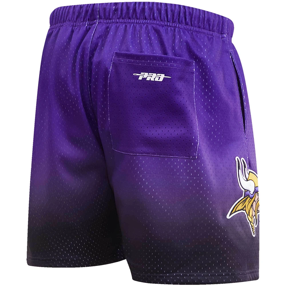 Short en maille ombré Pro Standard pour hommes, noir/violet, Minnesota Vikings