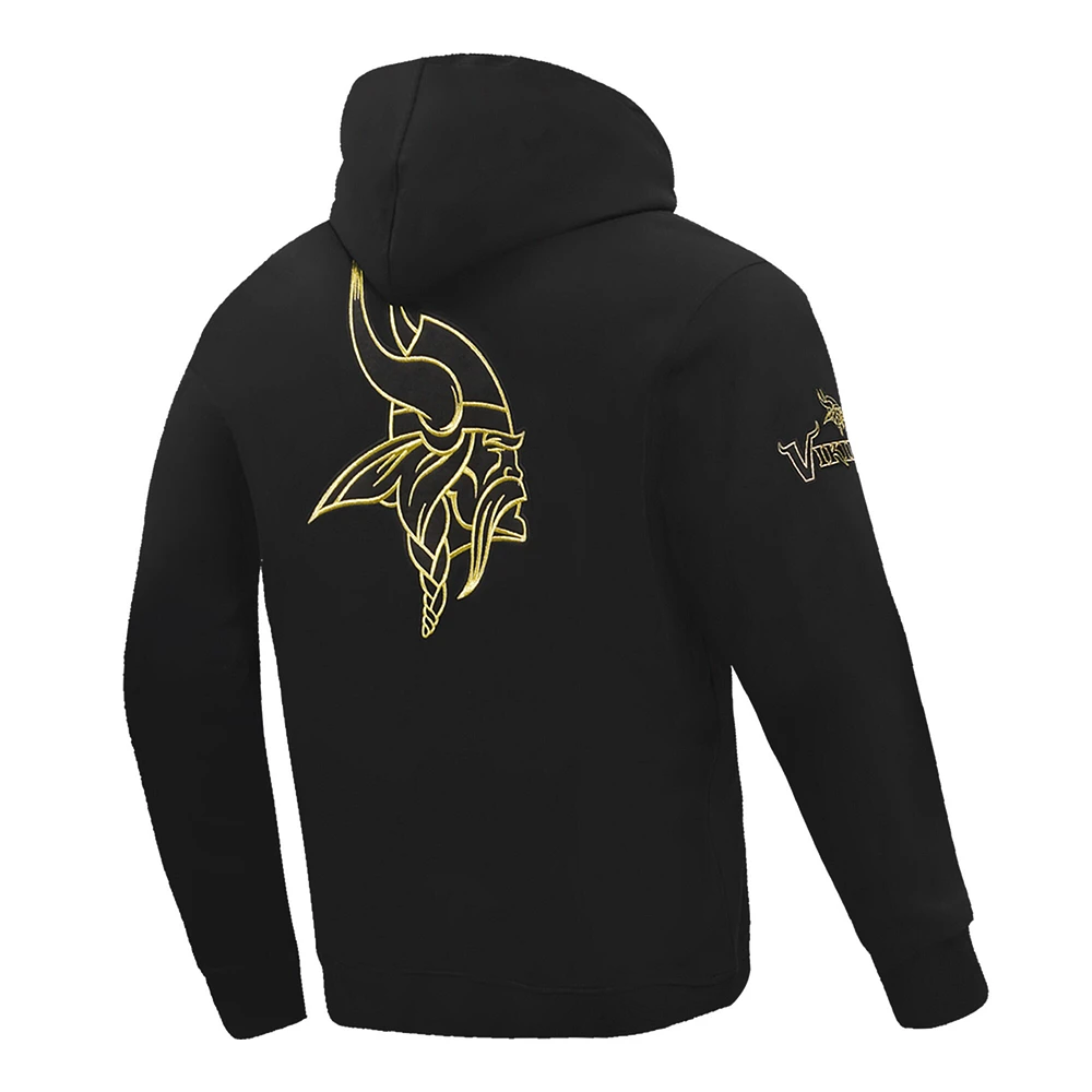 Sweat à capuche classique en chenille Pro Standard noir Minnesota Vikings pour homme