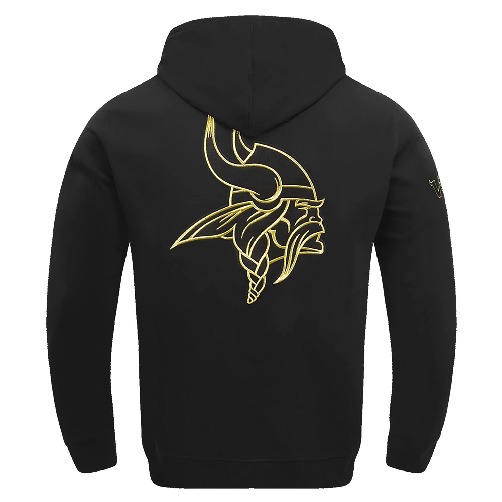 Sweat à capuche classique en chenille Pro Standard noir Minnesota Vikings pour homme