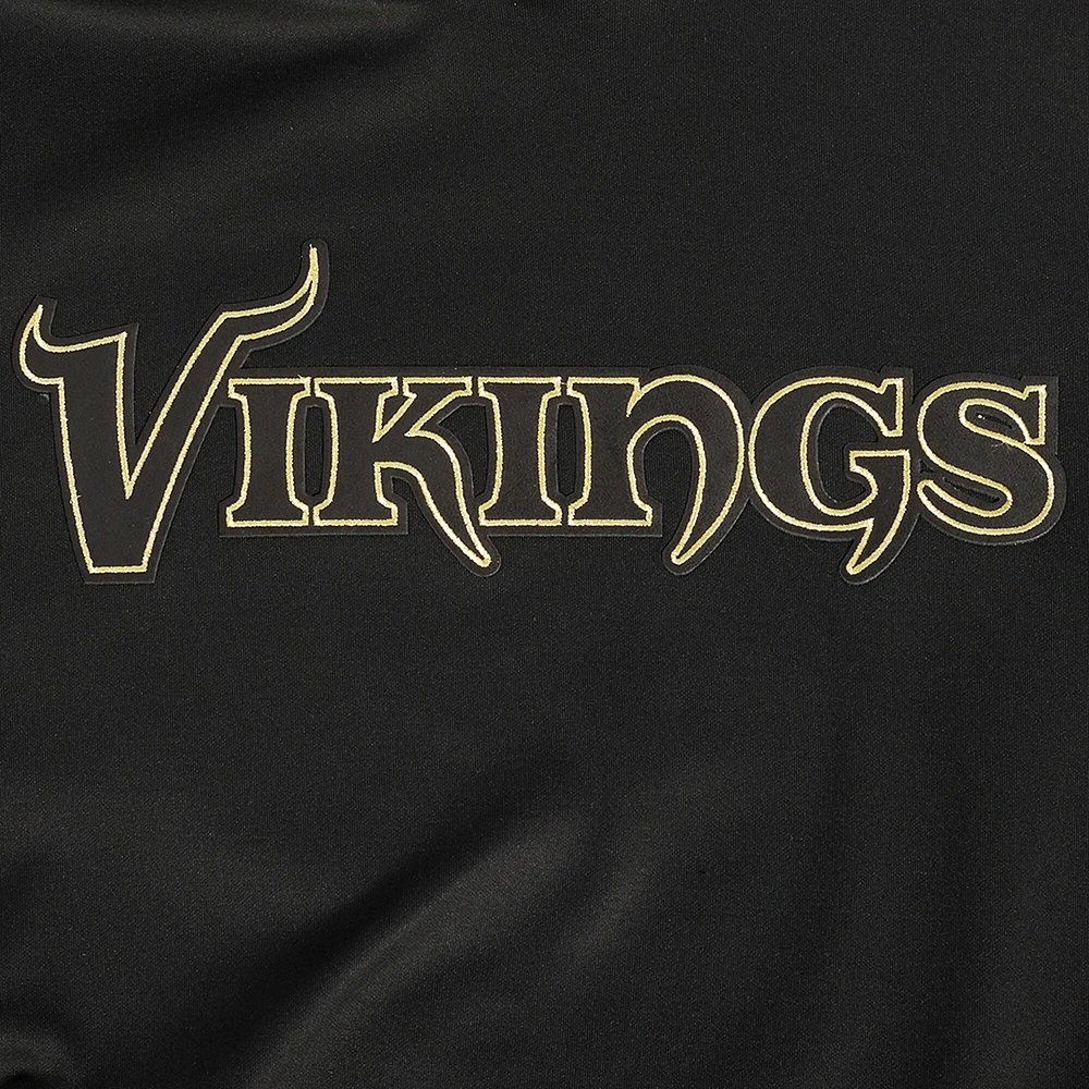 Sweat à capuche classique en chenille Pro Standard noir Minnesota Vikings pour homme