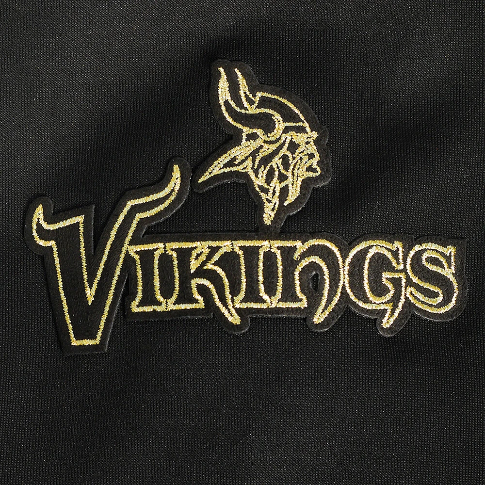 Sweat à capuche classique en chenille Pro Standard noir Minnesota Vikings pour homme