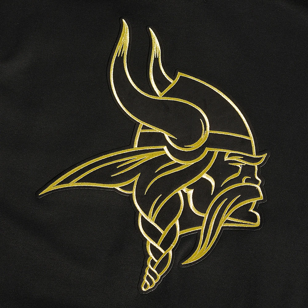 Sweat à capuche classique en chenille Pro Standard noir Minnesota Vikings pour homme