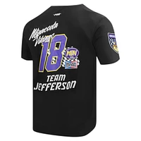 T-shirt de joueur Pro Standard Justin Jefferson noir Minnesota Vikings Fast Lane avec nom et numéro pour hommes