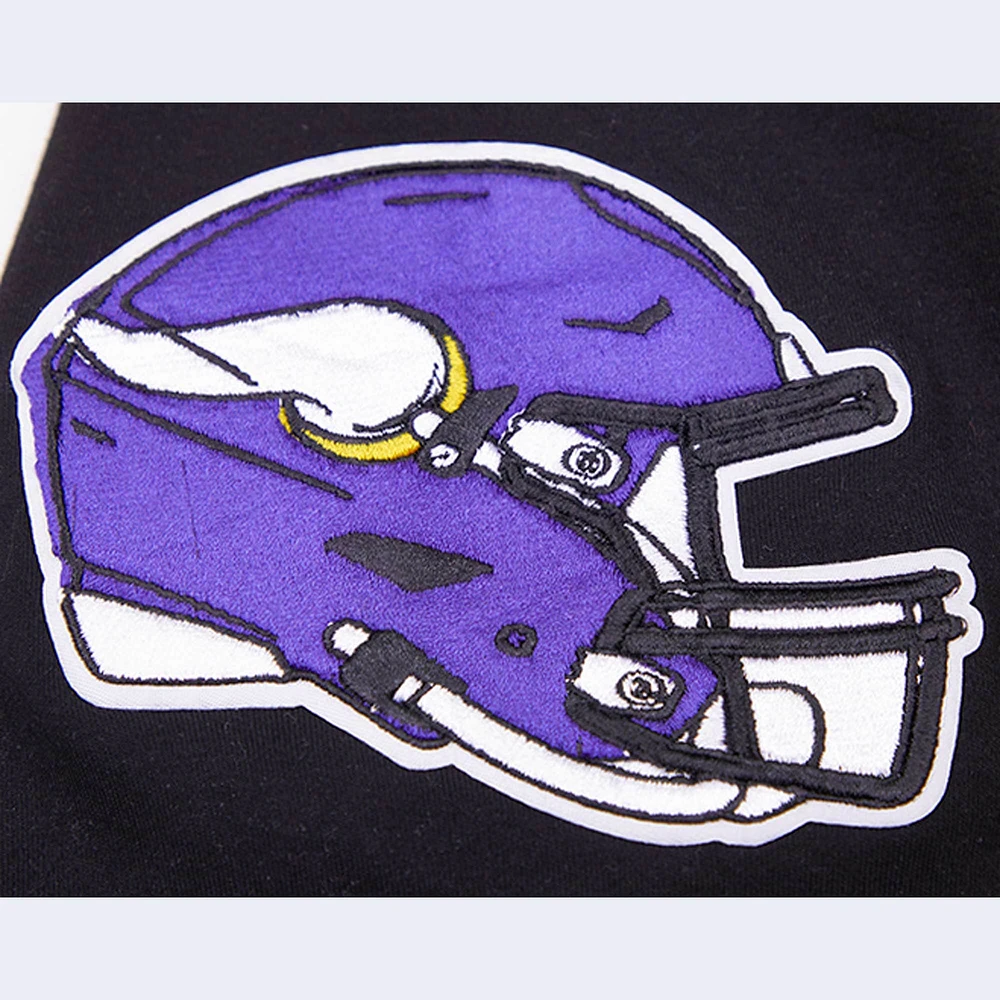 T-shirt à capuche avec nom et numéro du joueur Pro Standard Justin Jefferson des Vikings Minnesota noir pour homme