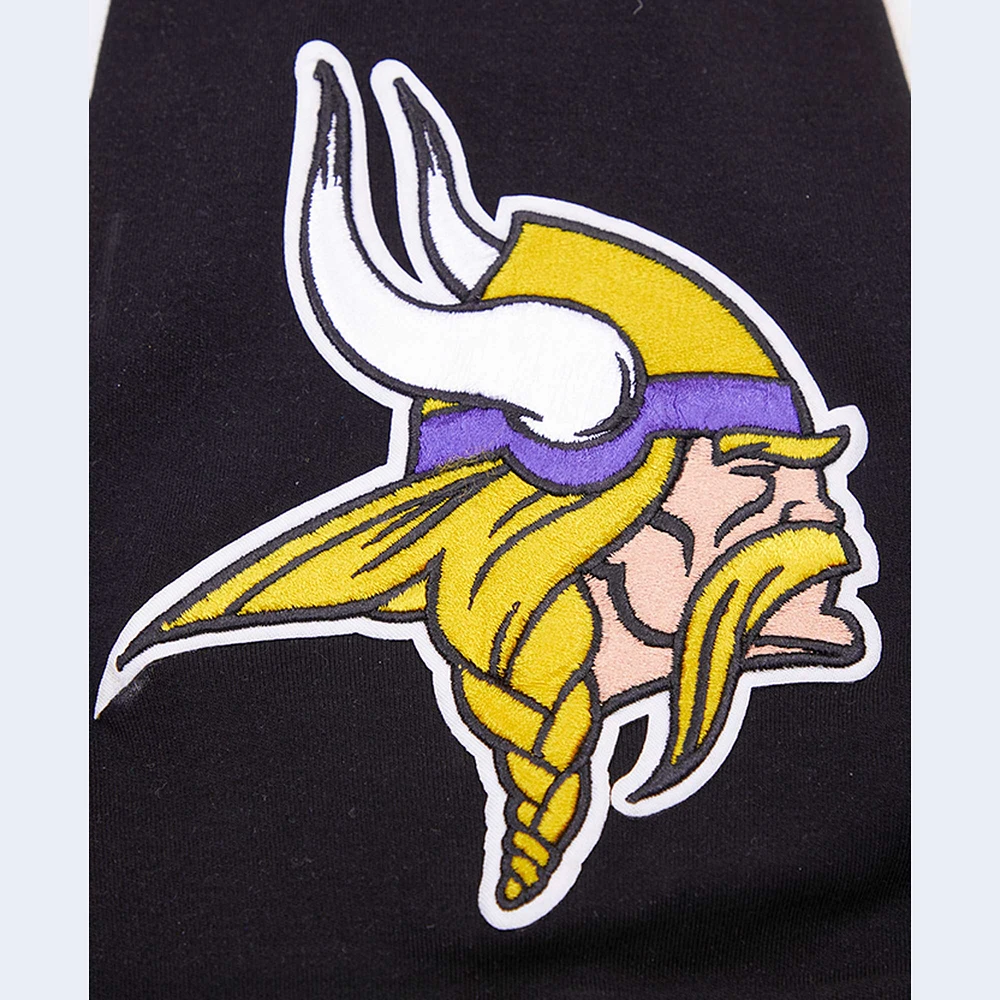 T-shirt à capuche avec nom et numéro du joueur Pro Standard Justin Jefferson des Vikings Minnesota noir pour homme