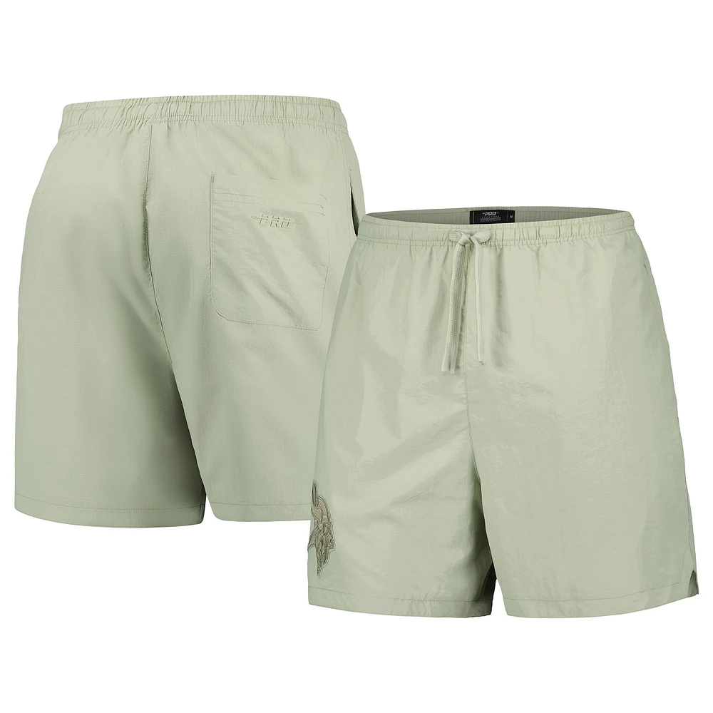 Men's Pro Standard  Light Green Minnesota Vikings Neutrals 2.0 Woven Shorts