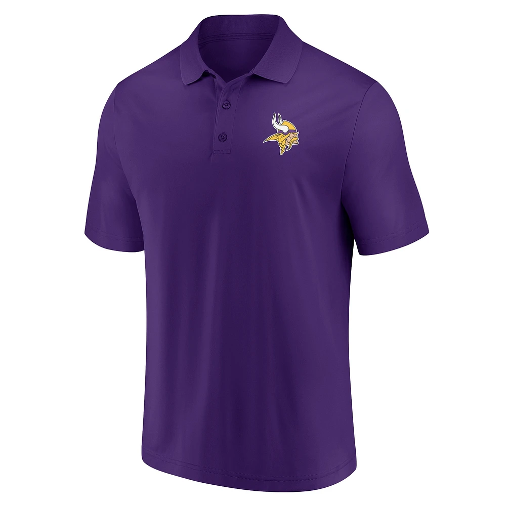 Ensemble de polos violet/doré pour hommes Minnesota Vikings Dueling, lot deux