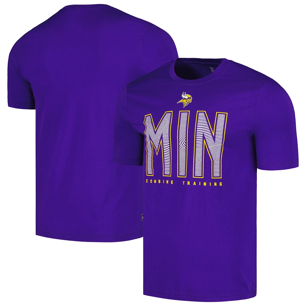 T-shirt pour homme violet Minnesota Vikings Combine Authentic Record Setter