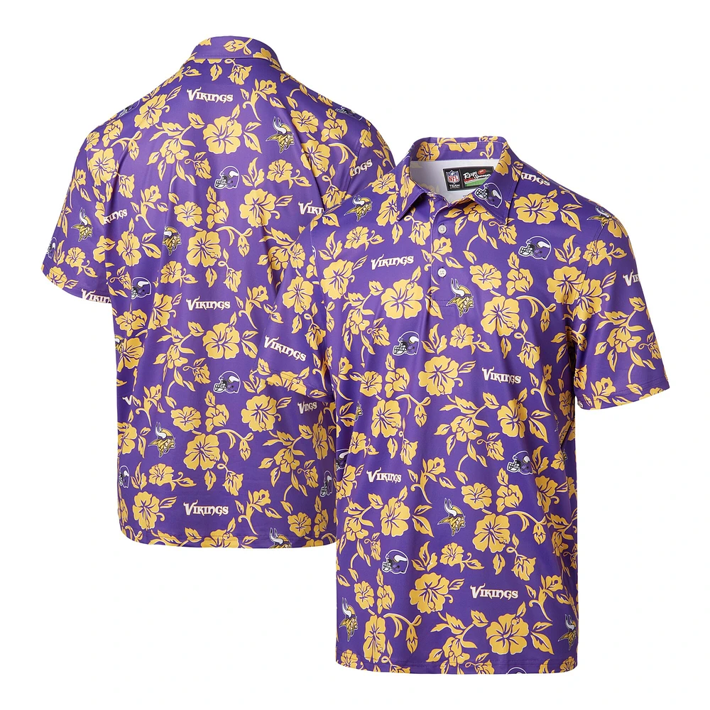 Polo de performance Pua Reyn Spooner violet des Vikings du Minnesota pour hommes