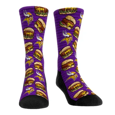 Minnesota Vikings Rock Em Socks Localized Food Crew Socks