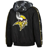 Men's Starter Black Minnesota Vikings Thursday Night Gridiron Full-Zip Hoodie