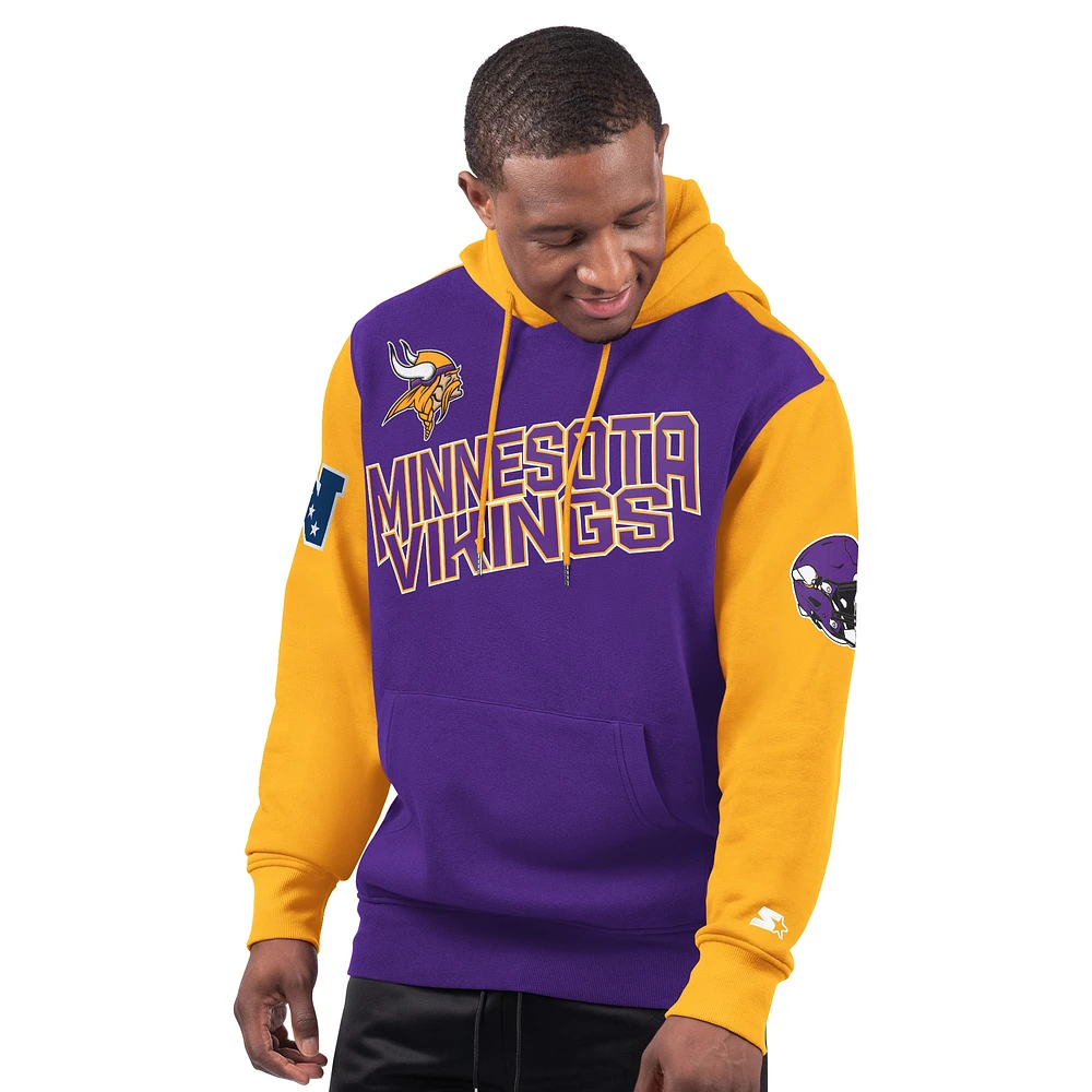 Men's Starter Purple Minnesota Vikings Extreme Pullover Hoodie