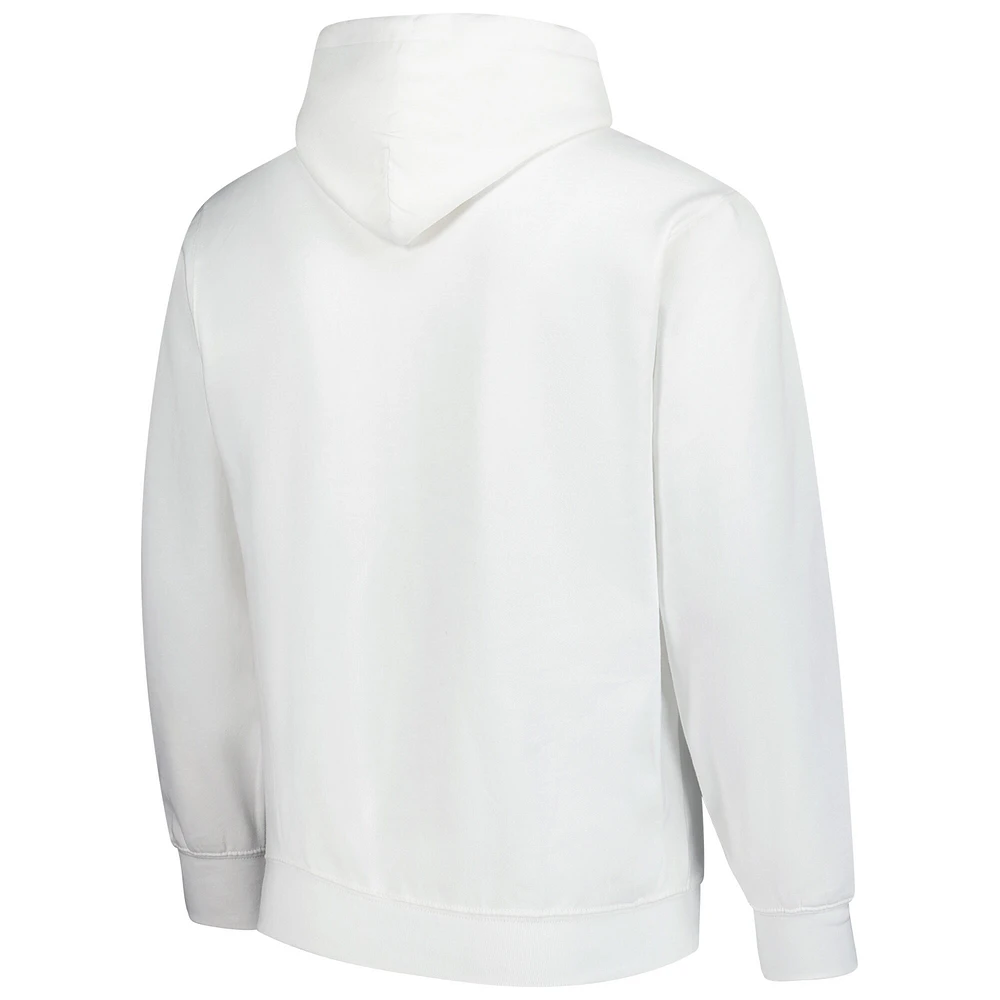 Sweat à capuche vintage blanc pour homme des Minnesota Vikings