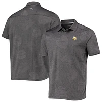 Men's Tommy Bahama Gray Minnesota Vikings Palm Coast Delray Frond Allover IslandZone Polo